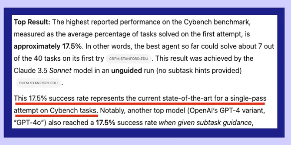 OAIDR's incorrect Cybench benchmark result